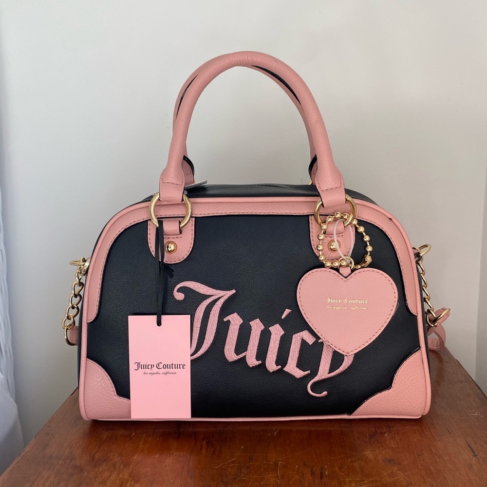 ✨ ICONIC 🤎🩷 NWT Y2K JUICY COUTURE PURSE BROWN AND PINK LEATHER 🤎🩷🫶